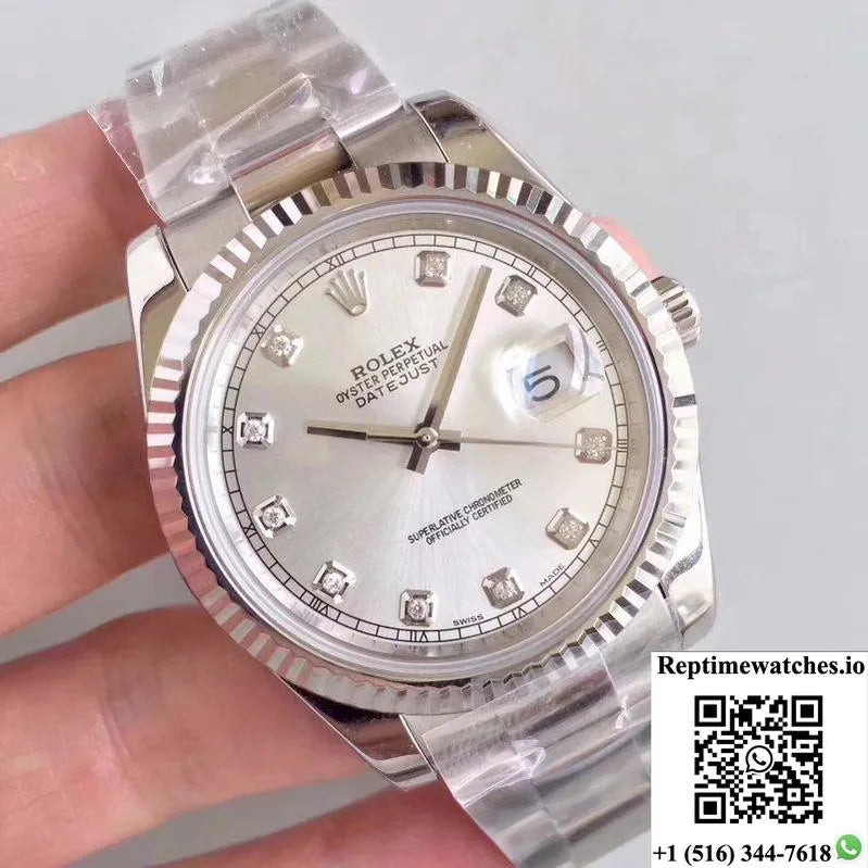 Rolex Datejust Ii 116334-0009 41Mm Ew Factory Silver Dial-Rep Time Watches
