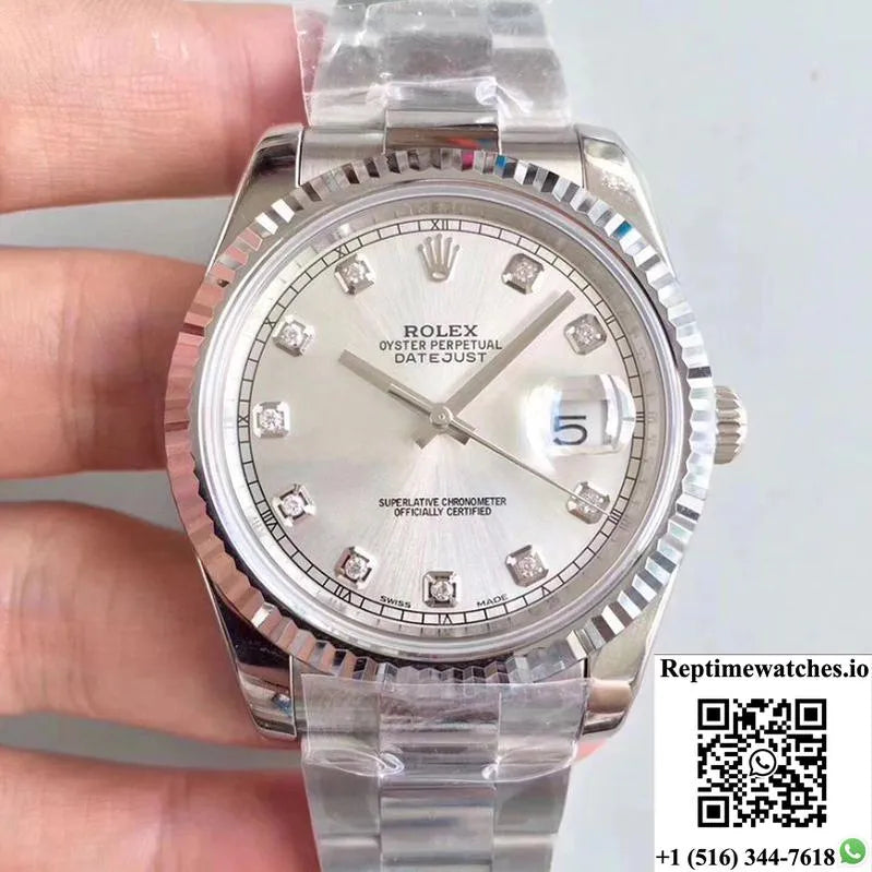 Rolex Datejust Ii 116334-0009 41Mm Ew Factory Silver Dial-Rep Time Watches