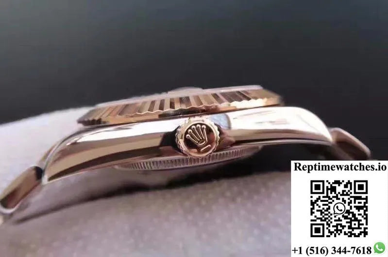 Rolex Datejust Ii 126333 41Mm Diamond-Studded Rose Gold Texture Dial-Rep Time Watches