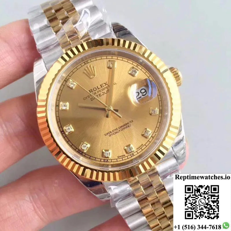 Rolex Datejust Ii M126333-0012 41Mm Ew Factory Champagne Dial-Rep Time Watches