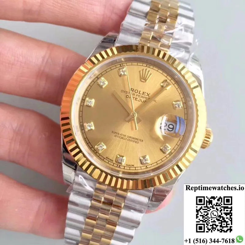 Rolex Datejust Ii M126333-0012 41Mm Ew Factory Champagne Dial-Rep Time Watches