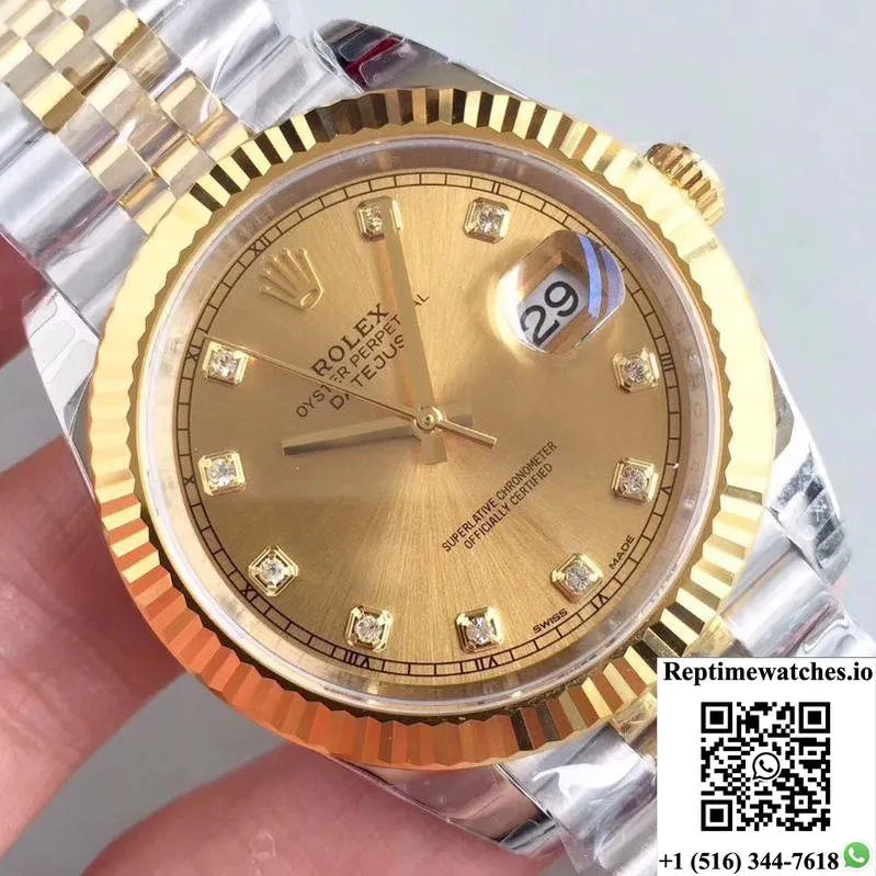 Rolex Datejust Ii M126333-0012 41Mm Ew Factory Champagne Dial-Rep Time Watches