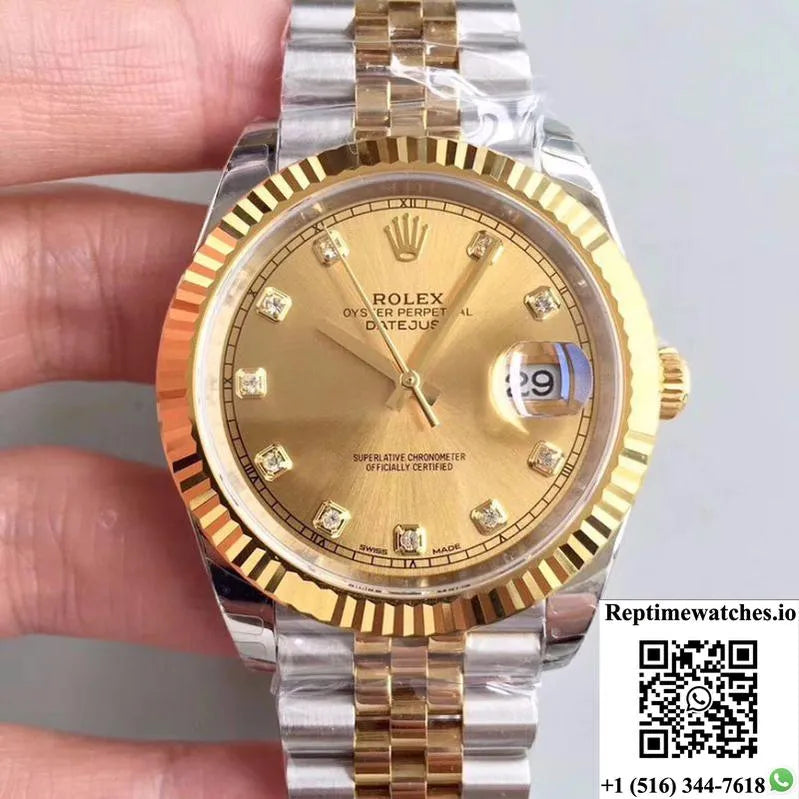 Rolex Datejust Ii M126333-0012 41Mm Ew Factory Champagne Dial-Rep Time Watches