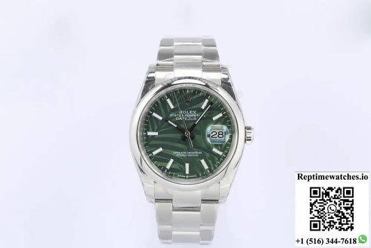 Rolex Datejust M126200-0020 EW Factory Olive Green Palm Leaf Pattern Dial AF Factory