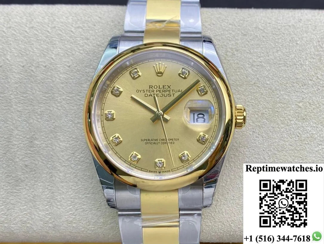 Rolex Datejust M126203-0018 Ew Factory Diamond-Set Dial-Rep Time Watches
