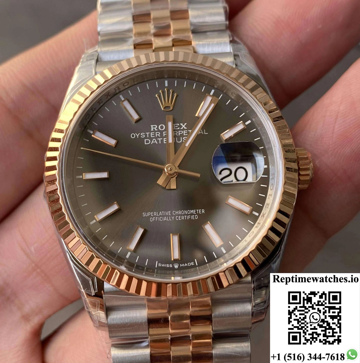 Rolex Datejust M126231-0013 36Mm Vs Factory Rose Gold-Rep Time Watches