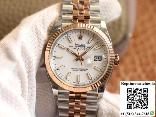Rolex Datejust M126231-0017 EW Factory Rose Gold White Dial AF Factory