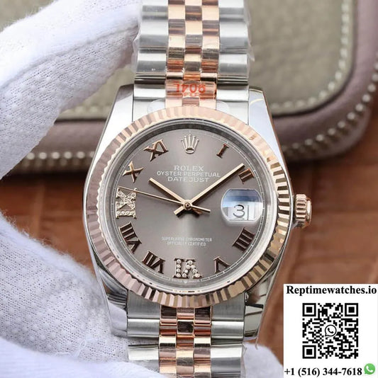 Rolex Datejust M126231-0023 36Mm Gm Factory Grey Dial-Rep Time Watches