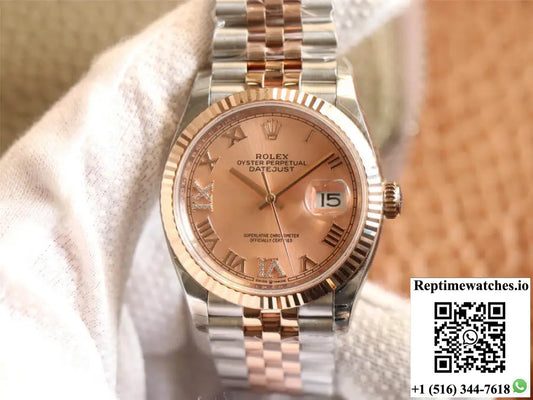 Rolex Datejust M126231-0027 EW Factory Diamonds Rose Gold Dial AF Factory