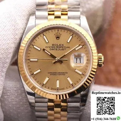 Rolex Datejust M126233-0015 Ew Factory Champagne Dial-Rep Time Watches