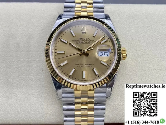 Rolex Datejust M126233-0015 Vs Factory Yellow Gold-Rep Time Watches
