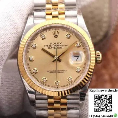 Rolex Datejust M126233-0017 Ew Factory Champagne Dial-Rep Time Watches