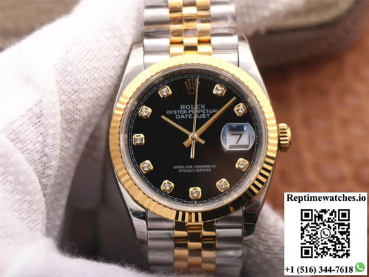 Rolex Datejust M126233-0021 EW Factory Diamond Black Dial AF Factory