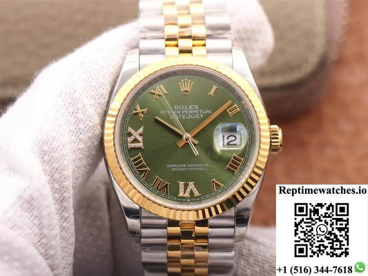 Rolex Datejust M126233-0025 Ew Factory Olive Green Dial-Rep Time Watches