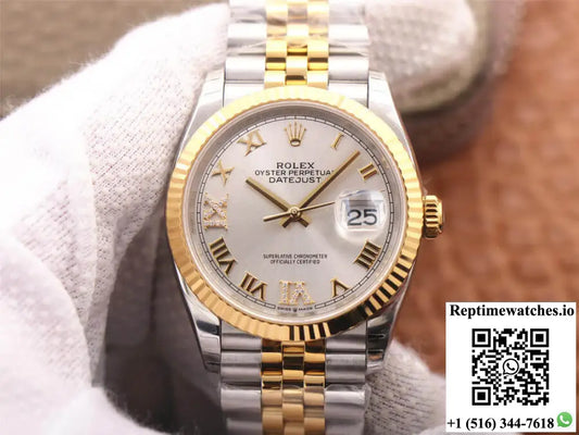 Rolex Datejust M126233-0031 EW Factory Yellow Gold Diamond Dial - Watches