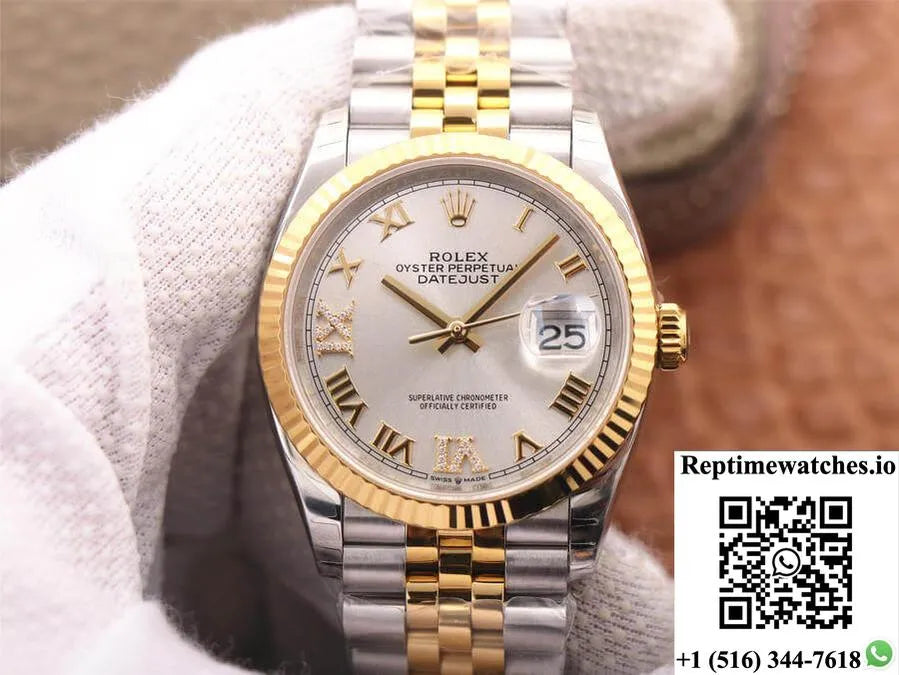 Rolex Datejust M126233-0031 Ew Factory Yellow Gold Diamond Dial-Rep Time Watches