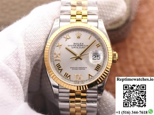 Rolex Datejust M126233-0031 Ew Factory Yellow Gold Diamond Dial-Rep Time Watches