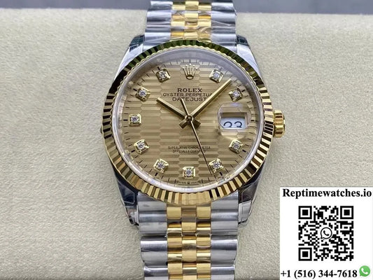 Rolex Datejust M126233-0045 36Mm Vs Factory Gold Dial-Rep Time Watches