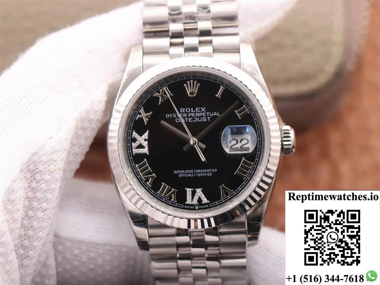 Rolex Datejust M126233 Ew Factory Black Diamond-Set Dial-Rep Time Watches