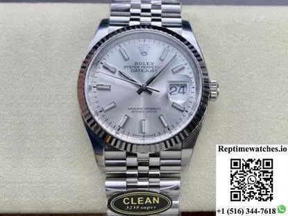 Rolex Datejust M126234-0013 36Mm Clean Factory Silver Dial-Rep Time Watches