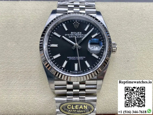Rolex Datejust M126234-0015 36MM Clean Factory Black Dial - Watches