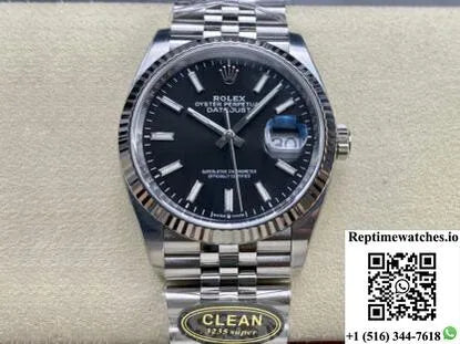 Rolex Datejust M126234-0015 36Mm Clean Factory Black Dial-Rep Time Watches