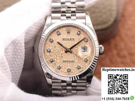 Rolex Datejust M126234-0023 36Mm Ew Factory Diamond-Studded Dial-Rep Time Watches