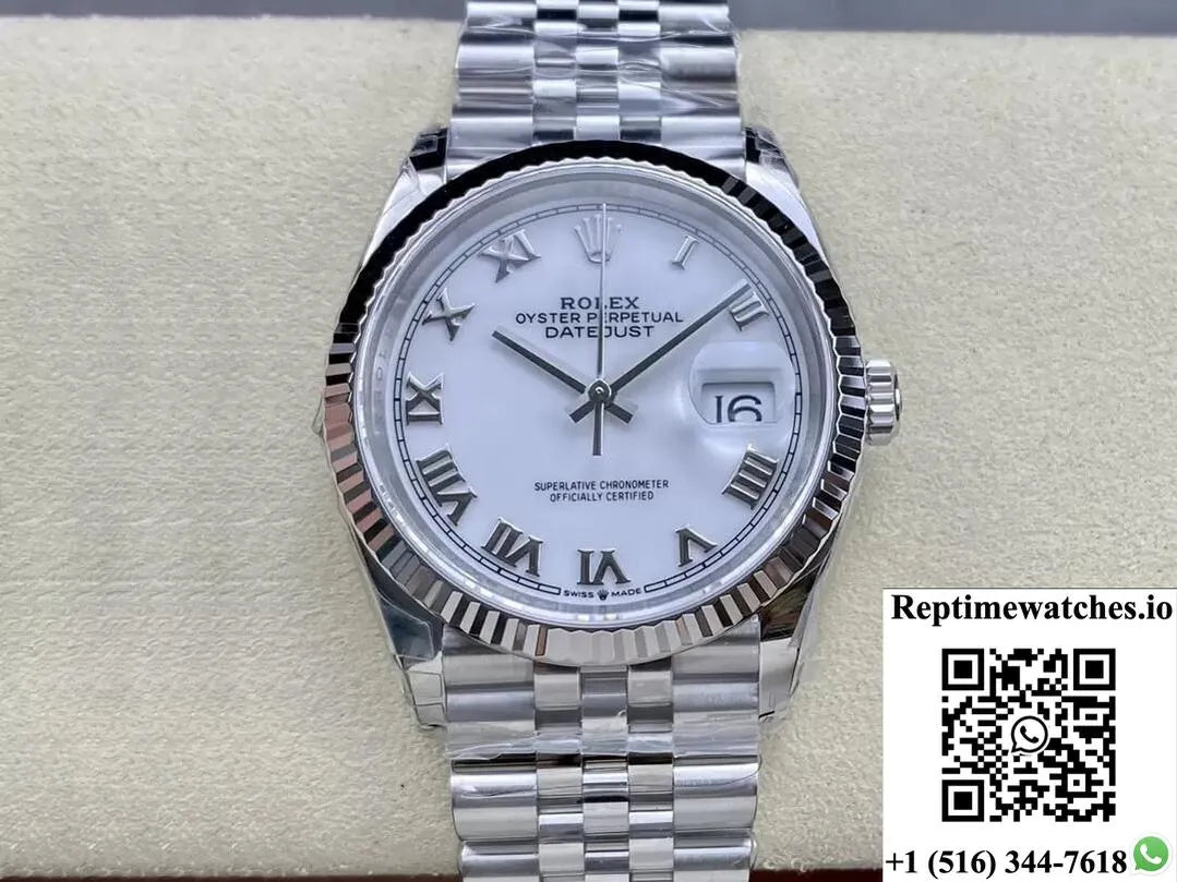 Rolex Datejust M126234-0025 36Mm Vs Factory White Dial-Rep Time Watches