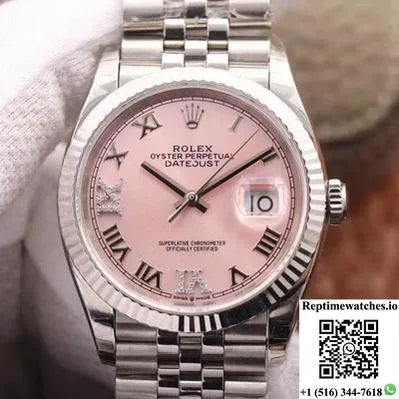 Rolex Datejust M126234-0031 Ew Factory Pink Dial-Rep Time Watches