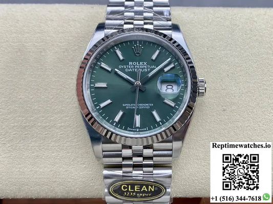 Rolex Datejust M126234-0051 36MM Clean Factory Green Dial - Watches