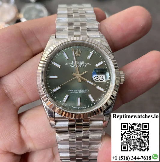 Rolex Datejust M126234-0051 36MM VS Factory Green Dial - Watches