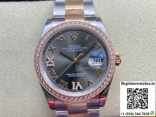 Rolex Datejust M126281RBR-0012 EW Factory Diamond-set Bezel - Watches