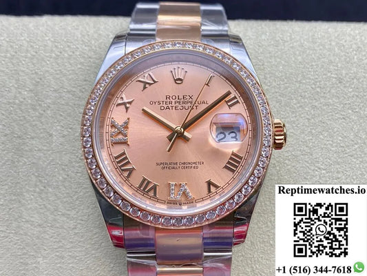 Rolex Datejust M126281Rbr-0016 Ew Factory Rose Gold-Rep Time Watches
