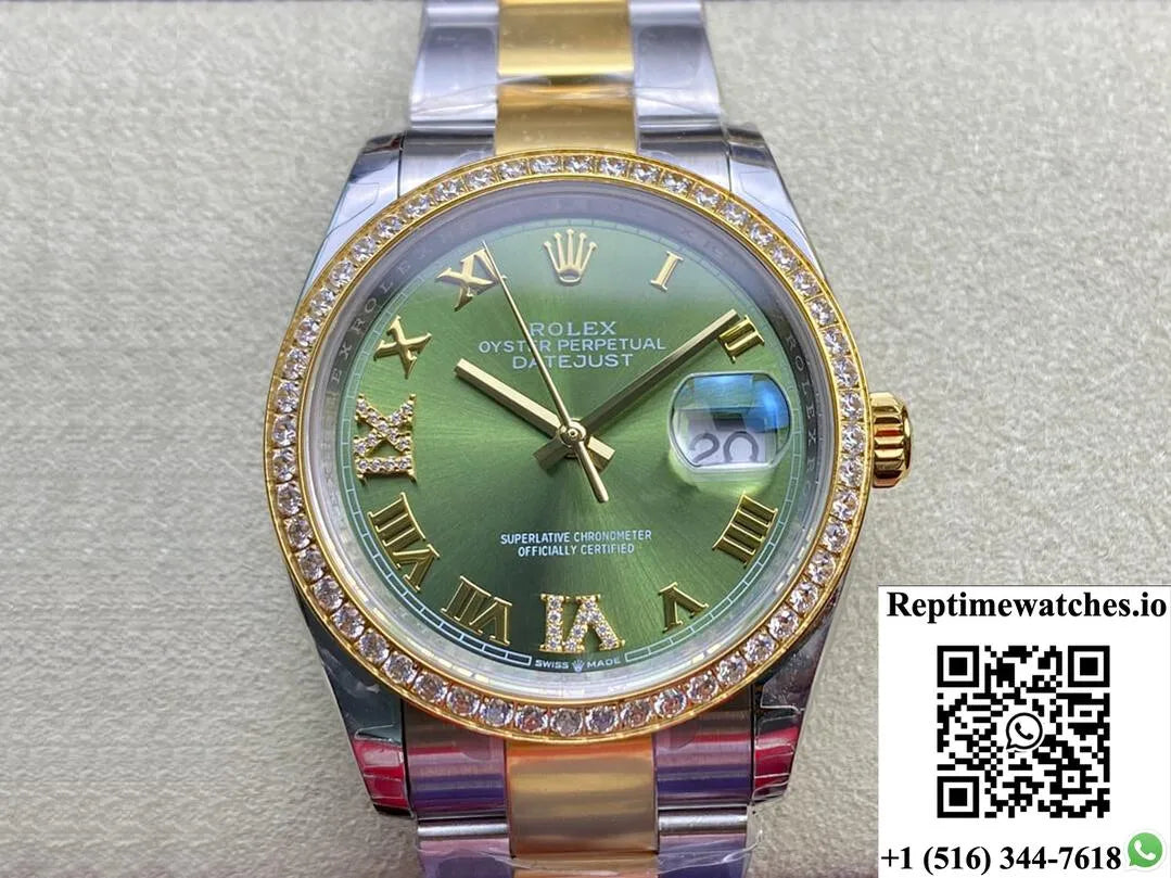Rolex Datejust M126283Rbr-0012 Ew Factory Diamond-Set Bezel-Rep Time Watches
