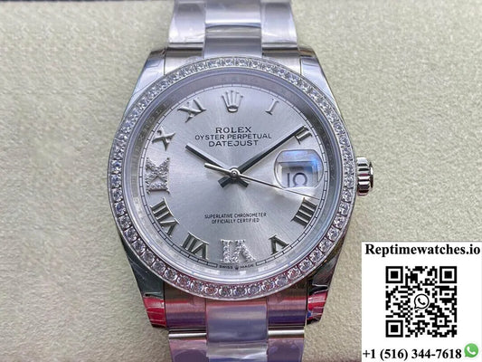 Rolex Datejust M126284Rbr-0022 Ew Factory Diamond-Set Bezel-Rep Time Watches