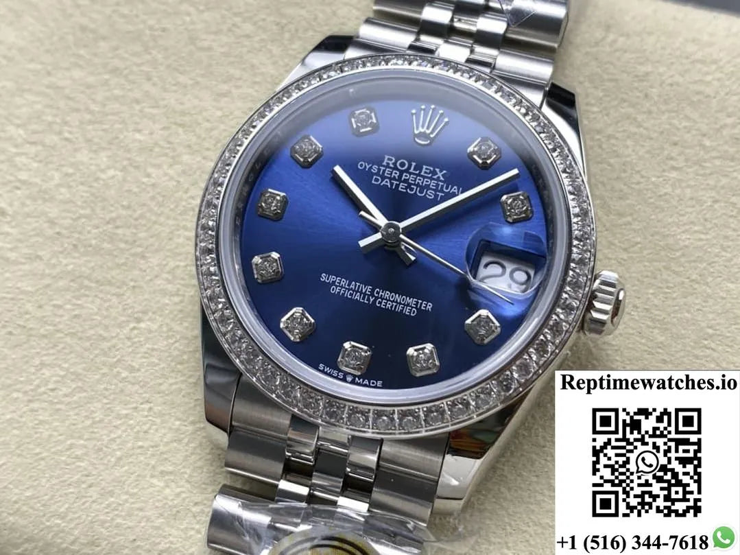 Rolex Datejust M126284Rbr-0029 Ar Factory Blue Dial-Rep Time Watches