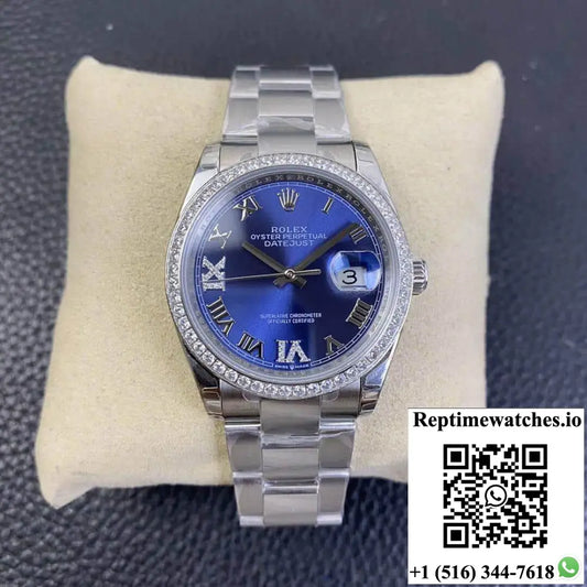 Rolex Datejust M126284RBR EW Factory Diamond Bezel - Watches