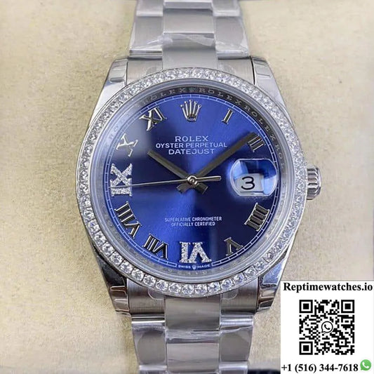 Rolex Datejust M126284Rbr Ew Factory Diamond Bezel-Rep Time Watches