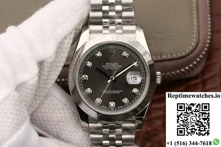 Rolex Datejust M126300 Ew Factory Grey Dial-Rep Time Watches