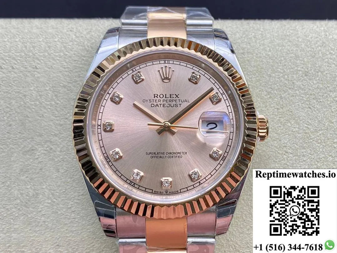 Rolex Datejust M126331-0007 41Mm Ew Factory V3 Rose Gold-Rep Time Watches