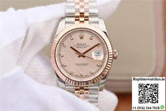 Rolex Datejust M126331-0008 EW Factory Rose Gold Sundust Dial AF Factory