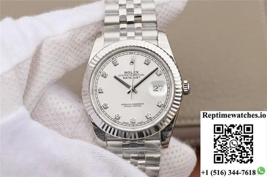Rolex Datejust M126331 Ew Factory White Diamond-Set Dial-Rep Time Watches