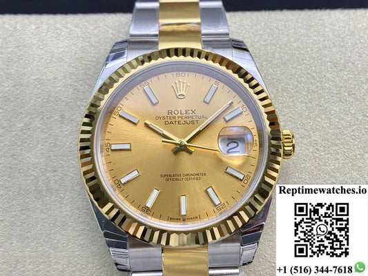 Rolex Datejust M126333-0009 Ew Factory Yellow Gold-Rep Time Watches