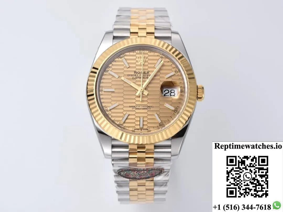 Rolex Datejust M126333-0022 Clean Factory Gold Color Dial-Rep Time Watches