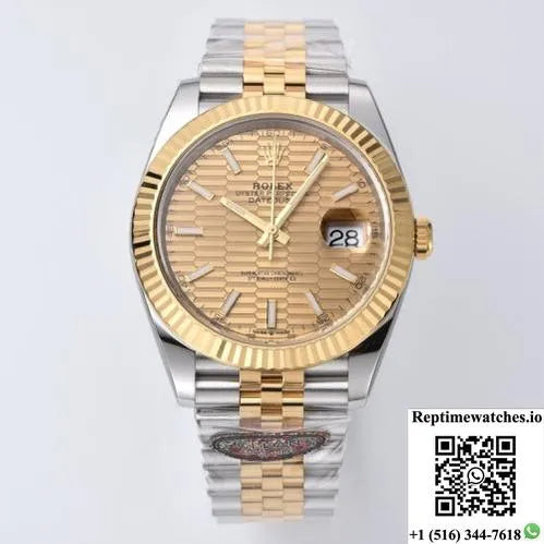 Rolex Datejust M126333-0022 Clean Factory Gold Color Dial-Rep Time Watches
