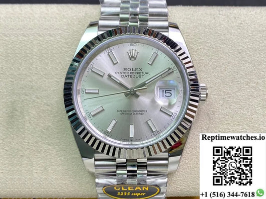 Rolex Datejust M126334-0004 Clean Factory Silver Dial-Rep Time Watches