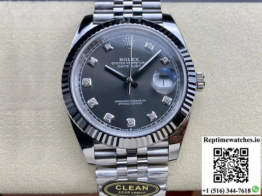 Rolex Datejust M126334-0006 Clean Factory Diamond Gray Dial - Watches