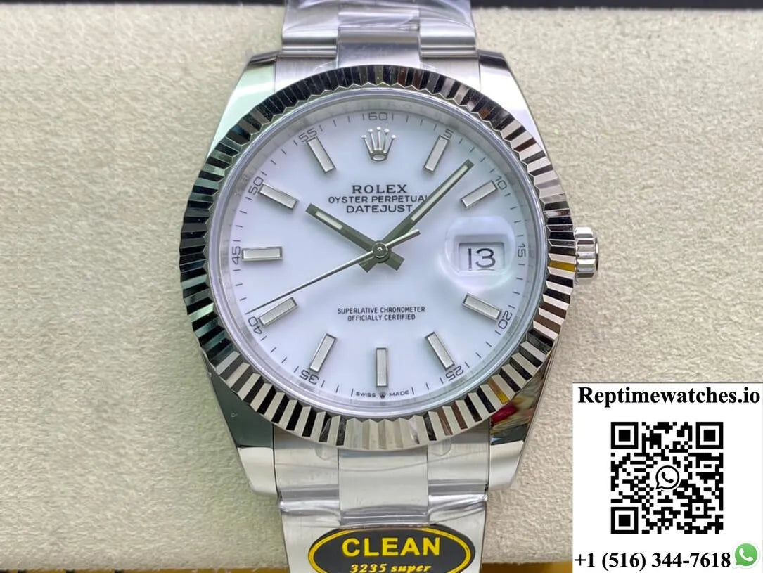 Rolex Datejust M126334-0009 Clean Factory White Dial-Rep Time Watches