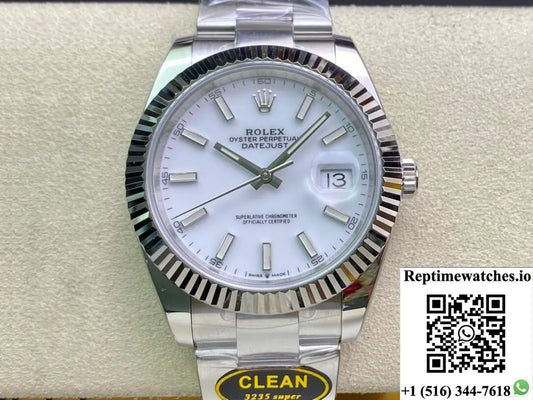 Rolex Datejust M126334-0009 Clean Factory White Dial-Rep Time Watches
