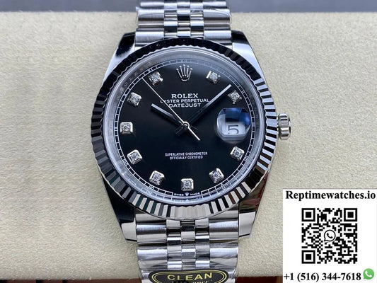 Rolex Datejust M126334-0012 Clean Factory Black Dial-Rep Time Watches